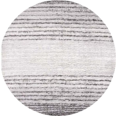 Safavieh 7 x 7 ft. Berber Shag Contemporary Round Power Loomed Rug; Grey & Dark Grey BER571F-7R